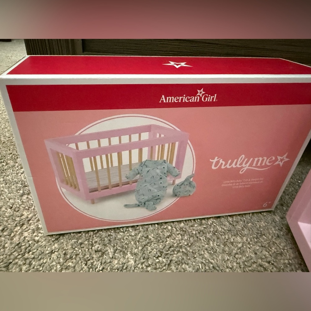 American Girl Little Bitty Baby 7.75” doll Crib and Sleeper set